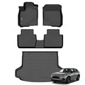 GINOWY-Floor Mats & Cargo Liner for Honda HRV 2023-2026 2027(Include Hybrid) & for Acura ADX 2026 2025, TPE All Weather 2025 HRV Car Mats, Waterproof Non-Slip Trunk Mat Floor Liners Accessories Black - style: 16) for Honda HRV 2023-2027 Full Set