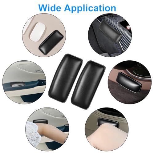 2PCS Car Knee Cushion Pads, Knee Leg Elbow Cushion Pad, Door Armrest Protective Pad for Cars Trucks SUVs (Black)