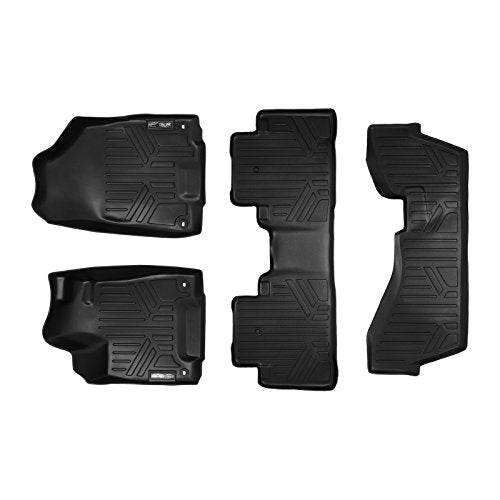 MAXLINER All Weather Custom Fit 3 Row Floor Mat Liner Set Compatible with 2014-2020 Acura MDX - color: Acura MDX 2014 - 2020