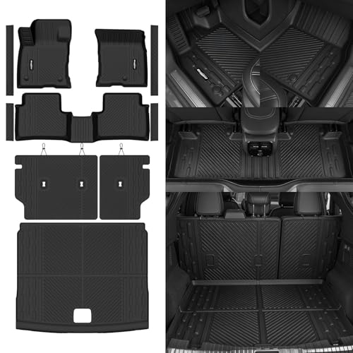 Floor Mats for Ford Bronco Sport 2021-2025 2026(Not for Bronco or 4 Door), Trunk Mat and Backrest Mat & Door Sill Guard All Weather TPE Protector for Ford Bronco Sport Accessories - size: 3)Bronco Sport|2021-2026