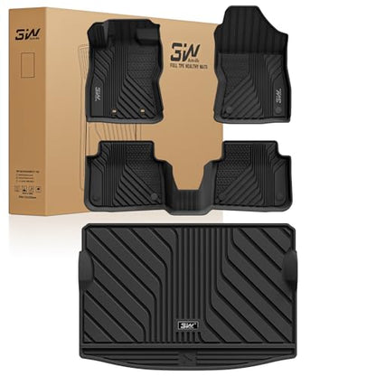 3W Floor Mats & Cargo Liner Fit for 2024 2025 2026 Subaru Crosstrek/2024 2025 2026 Subaru Impreza, All Weather TPE Car Liner Custom Fit for Crosstrek & Impreza Accessories (NOT for Hybrid) - size: 2.For Subaru Crosstrek | 24-25 | Combo Set