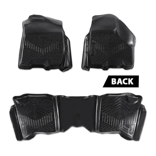 G-PLUS Cargo Liners Compatible with 2009-2018 Dodge Ram Crew Cab(Not Fit Quad Cab & Tradesman) All Weather Full Cover Protection 1st & 2nd Row 3PCS TPE Car Floor Liners Accessories - size: Fit Dodge Ram 09-18 | Crew Cab | 3PCS