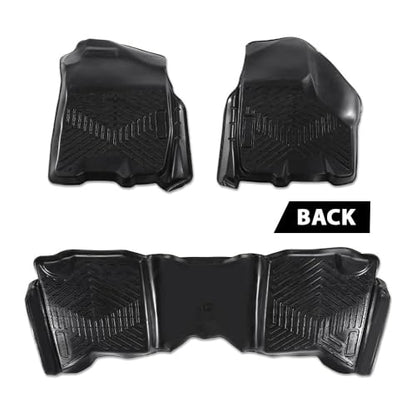 G-PLUS Cargo Liners Compatible with 2009-2018 Dodge Ram Crew Cab(Not Fit Quad Cab & Tradesman) All Weather Full Cover Protection 1st & 2nd Row 3PCS TPE Car Floor Liners Accessories - size: Fit Dodge Ram 09-18 | Crew Cab | 3PCS