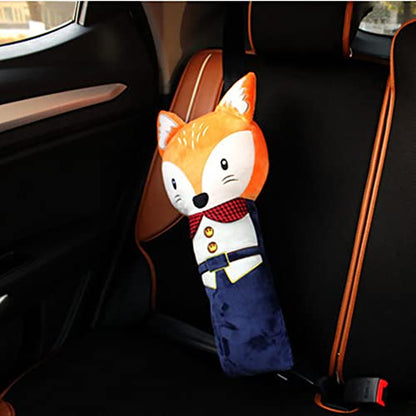 Car Travel Pillow for Kids Car Seat Pillow Cute Cartoon Travel Pillow Cushion Breathable Head and Body Support Pillow for Sleeping Travel Neck Rest Car Seat Pillow Long Journey&Road Trip - color: Fox