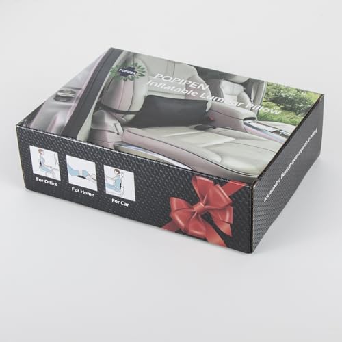 Inflatable Lumbar Support Pillow for Office Chair and Car Seat, Back Support Cushion with Air Pump for Reducing Lower Back Pain