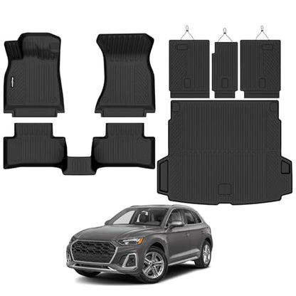 Floor Mats for Audi Q5 2025 2026(Not for PHEV), Trunk Mat and Backrest Mat All Weather TPE Protector for Audi Q5 Accessories - size: 17)Q5/SQ5|2025-2026
