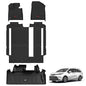 3W Floor Mats&Trunk Mat Fit Toyota Sienna 2021-2026 LE/XLE(Only for 8 Seat), TPE All Weather Custom Fit Floor Liner for Sienna 1st, 2nd and 3rd Row &Cargo Liner, Black with Red Accent - size: 1. Toyota Sienna 8 Seat|21-26|Full Mats Red Accent