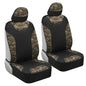BDK Waterproof Camo Seat Covers for Car Truck Van SUV, 2 Pack – Two-Tone Black & Camouflage, Durable Neoprene Seat Protectors, Sideless Design Compatible with Armrests and Airbags - color: Wateproof Front Seat Covers