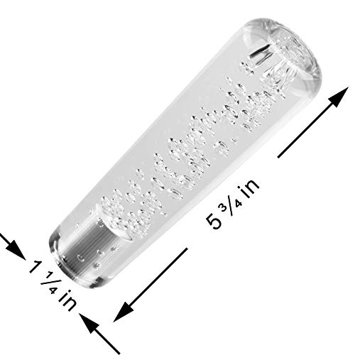 EZAUTO WRAP LED Light RGB Shift Knob Stick Crystal Transparent Bubble Gear Shifter 15cm - color: Clear w/ RGB LED LIGHT, size: 15cm