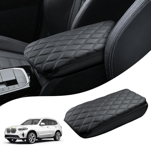 Autorder Center Console Cover for 2018-2024 BMW X3/BMW X4 2019-2025, Accessories Armrest Cushion Cover Nappa Leather Middle Console Covers X3 Console Cushion Pad Anti-Scratch - size: 18-24 BMW X3