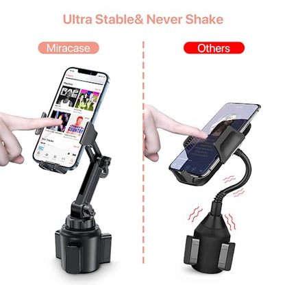 Miracase Universal Cup Phone Holder for Car, [Upgraded Version] Adjustable Long Neck Car Cup Holder Phone Mount Cradle Friendly Compatible with iPhone Samsung Google and All Smartphones, Pink - color: Pink