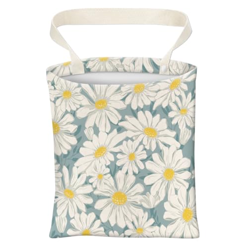 Car Trash Can, Cute Car Trash Bag, Hanging Car Organizer and Storage Bag, Trash Bin for Car Accessories, Vehicle, Travelling, Camping Cute Blue White Daisy - color: Cute Blue White Daisy