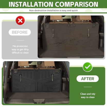 3rd Row Seat Back Mat for 2025 2026 Toyota 4Runner 7 Seats Gas, Backrest Mats Rear Seatback Cover All Weather TPE Protector Cargo Liner Accessories(Not for Hybrid EV/i-Force MAX) - size: 7Seats-Seatback Mat(3rd Row)