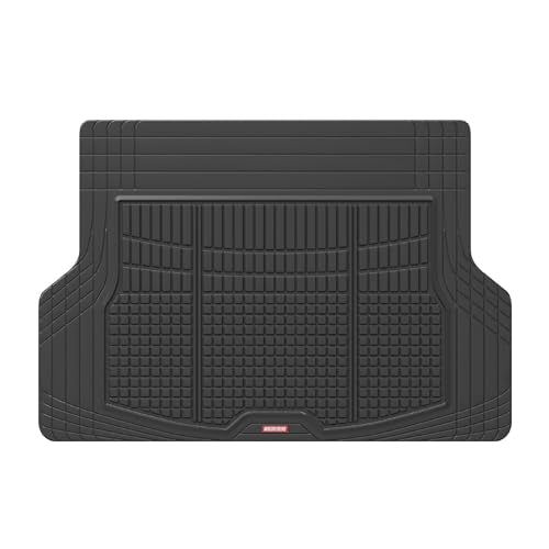 Motor Trend Premium FlexTough All-Protection Cargo Mat Liner – w/Traction Grips & Fresh Design, Heavy Duty Trimmable Trunk Liner for Car Truck SUV, Black (OF-985-BK) - color: Black