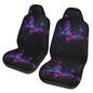 Purple Butterfly Car Seat Covers Front Seat Only Cloth Auto Seat Cover Boho Purple Butterfly Universal Fit, Automotive Seat Covers, Washable Car Seat Protector for SUV, Sedan, Van, Black - color: Butterfly