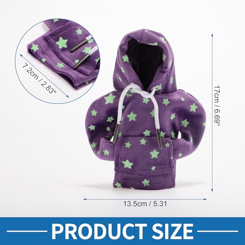 Universal Shift Knob Cover Star Glow in the Dark Pattern Gearstick Hoodie Shifter Lever Knob Hoodie for Car RV Truck SUV Fabric Purple - color: Purple