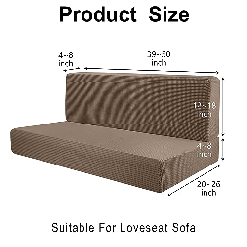 Tlswshsy RV Dinette Cushions Covers - Stretch Sofa Seat Slipcovers - Washable Loveseat Sofa Furniture Protector for Camper Car Bench (Camel 2 Backrest Covers & 2 Bench Covers) - color: Camel