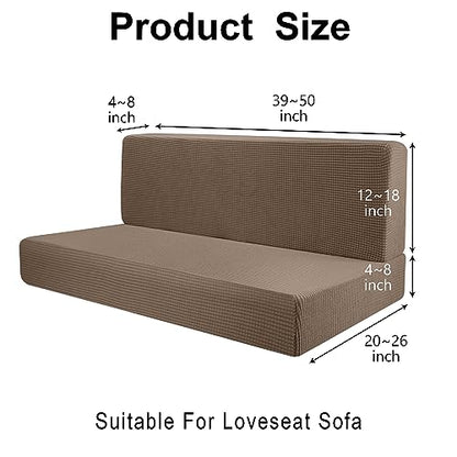 Tlswshsy RV Dinette Cushions Covers - Stretch Sofa Seat Slipcovers - Washable Loveseat Sofa Furniture Protector for Camper Car Bench (Camel 2 Backrest Covers & 2 Bench Covers) - color: Camel