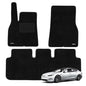 WENNEBIRD Superior Carpet Floor Mats for 2021-2026 Tesla Model S, 0.6-Inch Ultra-Thick, Noise-Reducing, All-Weather Waterproof Anti-Slip – 3-Pc Set - size: 2021-2026 Model S 3-Pc Set