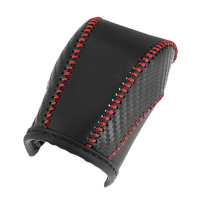 X AUTOHAUX Car Faux Leather Gear Shift Knob Cover for Volkswagen Jetta Tiguan 2011-2019 Passat Beetle 2012-2019 Atlas 2018-2019 CC 2013-2017 Red Line - color: Red