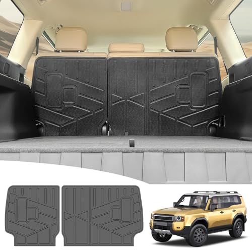 Backrest Mat for 2024 2025 Toyota Land Cruiser Prado 250 LC250 Cargo Liner All Weather Rear Seat Back Protector Mat for 24-25 Toyota Land Cruiser 250 Accessories - color: Backrest Mat