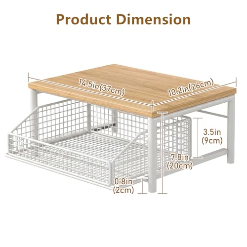 Funecy Coffee Pod Drawer,Coffee Machine Storage Rack,Home Kitchen Counter Coffee Bar Organizer,Storage Basket Drawer (White) - color: White