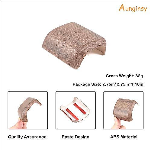 Aunginsy Car Gear Shifter Hand Brake Cover Trim Compatible with Toyota Tundra 2022+, Sequoia 2023+ & Tacoma 2024+, ABS Automatic Center Console Gear Shift Head Knob Scratch Protector Cover Accessories - color: Pear Wood Grain Pattern(A)