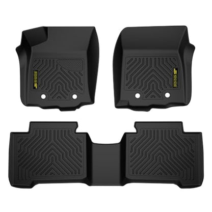 PIT66 Floor Mats Cargo Liners Compatible with Toyota Tacoma Double Cab 2016-2023/Not Fit Manual Transmission, Not Fit Vehicles with Vinyl Flooring, All Weather Floor Liners TPE Interior Accessories - size: Fit Toyota Tacoma Double Cab 2016-2023 | 3PCS