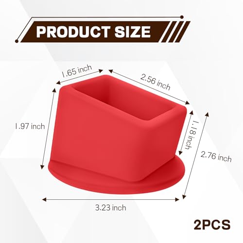 2PCS Car Seat Belt Buckle Holder, Easy Access Silicone Auto Seatbelt Buckle Booster, Seat Belt Buckles Fixer Cover Makes Receptacle Stand Upright Buckling for Kids, Car Accessories (Red) - color: Red