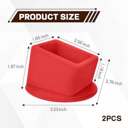 2PCS Car Seat Belt Buckle Holder, Easy Access Silicone Auto Seatbelt Buckle Booster, Seat Belt Buckles Fixer Cover Makes Receptacle Stand Upright Buckling for Kids, Car Accessories (Red) - color: Red
