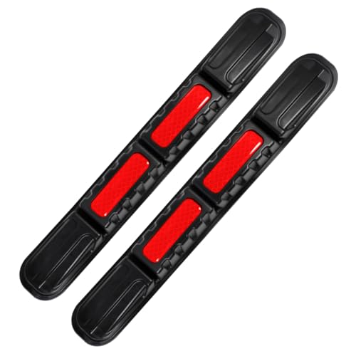 YoRise 2PCS Car Bumper Guard Strip, Anti-Collision Anti-Scratch Car Bumper Protector Trim with Reflective Patch, Foldable Door Edge Guard for Most Cars (Red) - color: Red
