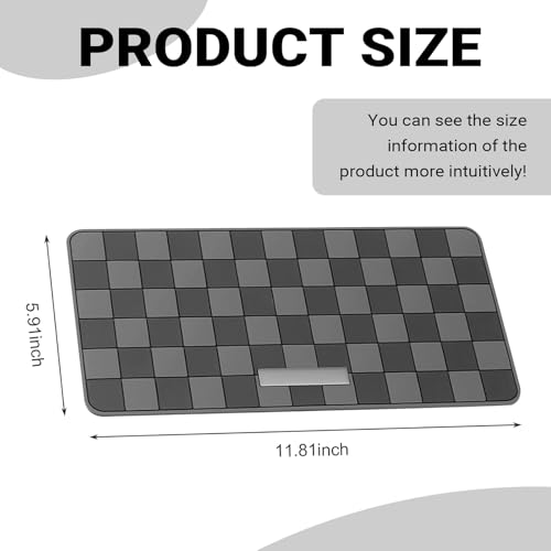 Car Dashboard Anti-slip Mat, Anti-slip High-temperature Resistant Dash Mat, 11.8" x 6" Multifunctional Center Console Storage Mats, Universal for Most Cars, Trucks, SUVs (Gray)