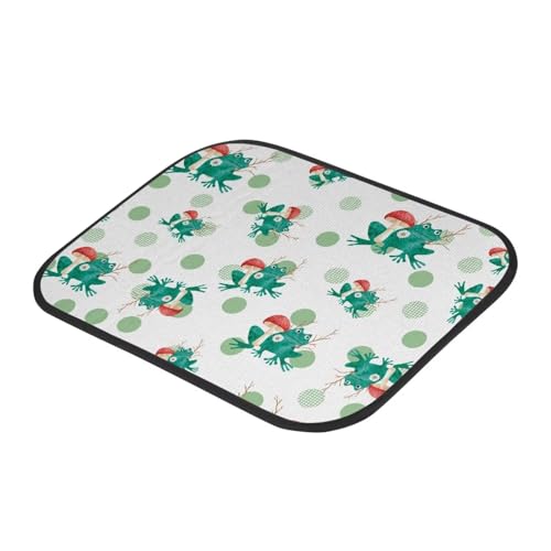 Auto Front & Rear Floor Carpets Mushroom Frog Green Dots Car Floor Mats 4 Pieces Set Universal Fit 95% Automotive,SUVS,Sedan,Vans - color: Mushroom Frog Green Dots