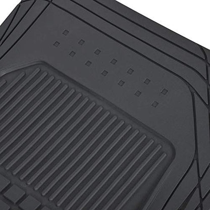 Motor Trend Flextough Semi-Custom Fit Car Floor Mats for Coupe Sedan Van SUV & Truck - Odorless Heavy Duty Rubber Floor Liners 4 Pieces Set - Trimmable (Black) (MT180)