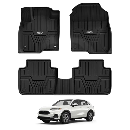 3W Floor Mats Fit for Honda HR-V 2023-2025 2026 & Acura ADX 2025 2026 TPE All Weather Custom Fit Floor Liner for Honda HRV 1st and 2nd Row Car Mats Black(Include Hybrid) (Not fit Premium Audio System) - size: 3.Honda HR-V 2023-2025 Floor Mats