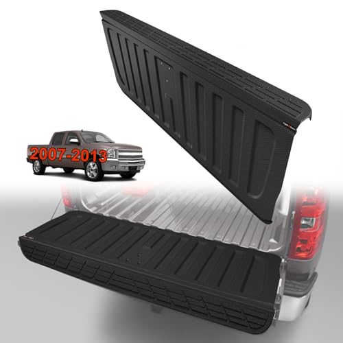 Truck Mat Compatible with 2007-2013 Chevy Silverado & GMC Sierra 1500 Accessories, Tailgate Mat Custom Fit All Weather Protection Pickup Liner, w/Tailgate Cap Protector - size: 1)Slv & Sra 1500 |07-13|Tailgate Mat w/ Cap Cover