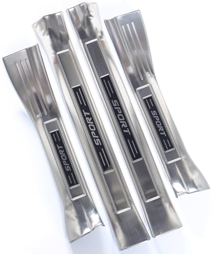 for 2019-2025 RAV4 Inner Door Sill Protector, for Toyota RAV-4 2019 2020 2021 2022 2023 2024 Interior Door Entry Guard Plate Cover Trim Real 304 Stainless Steel Accessories Decoration Sticker- Silver - color: silver, size: inner