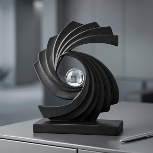 AWNR Blue Abstract Statue Accent Decor, Adornos para Sala Modernos Shelf Decor Aesthetic for Coffee Table, Modern Home, TV Stand, Men's Bedroom, Coffee Table, Console Table, Entryway (Black)