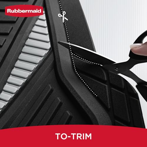 Rubbermaid Car Mat Full Set, Universal Trim-to-Fit Heavy-Duty Car Floor Mats – 4-Piece Set for All Weather Protection – Durable Rubber Mat for Cars, Trucks, SUVs & Vans-Gray - color: Gray