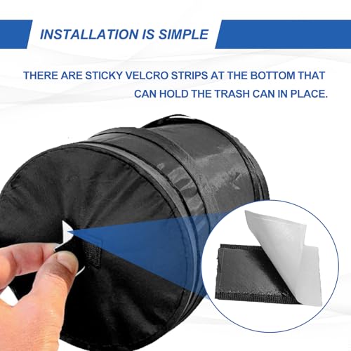 Collapsible Pop-Up Car Trash Can Waterproof Car Garbage Bin and Trash Container for SUV Truck Travel Camping Black