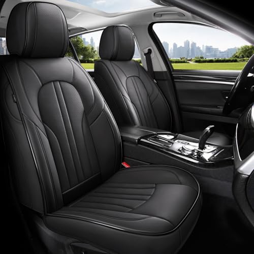 Front Car Seat Covers,Car Seat Protector Waterproof,Seat Covers Front Set, Car Seat Protectors,Automotive Seat Covers Fit for Most Cars Black