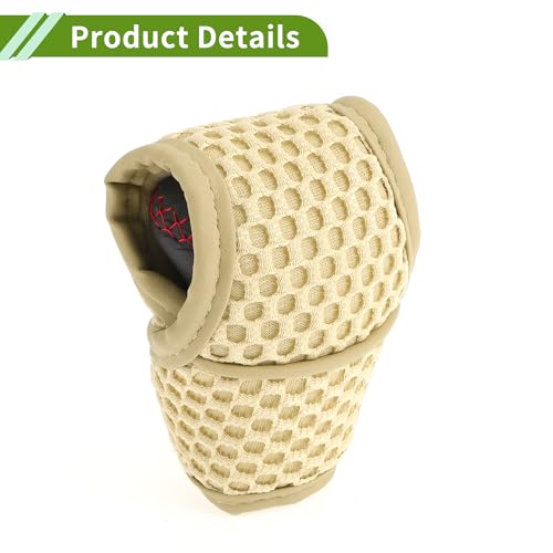 Universal Gear Shift Knob Cover Stick Shifting Handle Protector Automotive Manual Fabric 1 Pcs Anti-Slip Beige - color: Beige