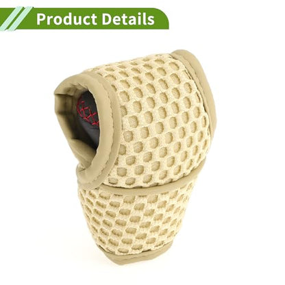 Universal Gear Shift Knob Cover Stick Shifting Handle Protector Automotive Manual Fabric 1 Pcs Anti-Slip Beige - color: Beige