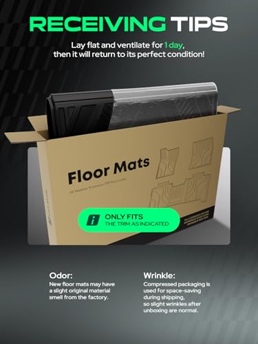 YHTAUTO Floor Mats Fit 2016-2023 Toyota Tacoma Access Cab, TPE All Weather Car Mats Waterproof Anti-Slip Odorless Floor Liner, Interior Car Accessories Front & 2nd Row Liner