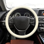 Car Steering Wheel Cover, 13 to 14.17 inches Non-Slip Silicone Steering Wheel Protector, Car Accessories Thin Soft Leather Texture Steering Wheel Protective Cover for Most Cars (Beige) - color: Beige