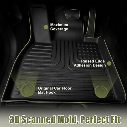 Priprilod Trunk Cargo Liner Fit for Honda Pilot 2016-2022 All Weather Protector TPE Backrest Mats Custom Fit Car Mats Non-Slip