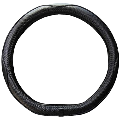 Mayco Bell Flat Bottom Size Steering Wheel Cover Anti-Slip,Safety,Soft,Breathable,Durable,Full Surround,Comfortable Grip Microfiber Leather (D-Shape,Black) - color: Black, size: D Shape