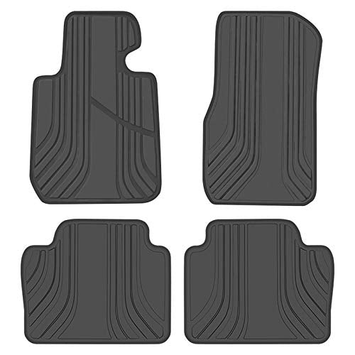 Car Floor Mat for BMW 3/4 Series Custom Fit F30 F31 F32 F33 F36 320i 328i 335i 2012 2013 2014 2015 2016 2017 2018 Full Black Rubber Auto Floor Liners Set All Weather Heavy Duty Odorless - color: Full black, size: 2012-2018 BMW 3/4 Series Floor Mat