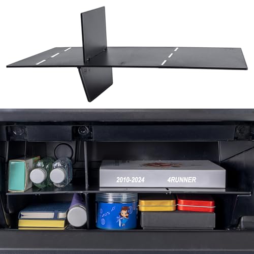 Glove Box Organizer Compatible with Toyota 4Runner 2010-2019 2020 2021 2022 2023 2024 Divider Accessories Insert Box ABS Secondary Storage