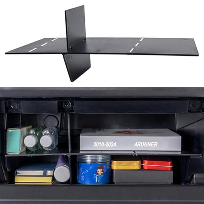 Glove Box Organizer Compatible with Toyota 4Runner 2010-2019 2020 2021 2022 2023 2024 Divider Accessories Insert Box ABS Secondary Storage